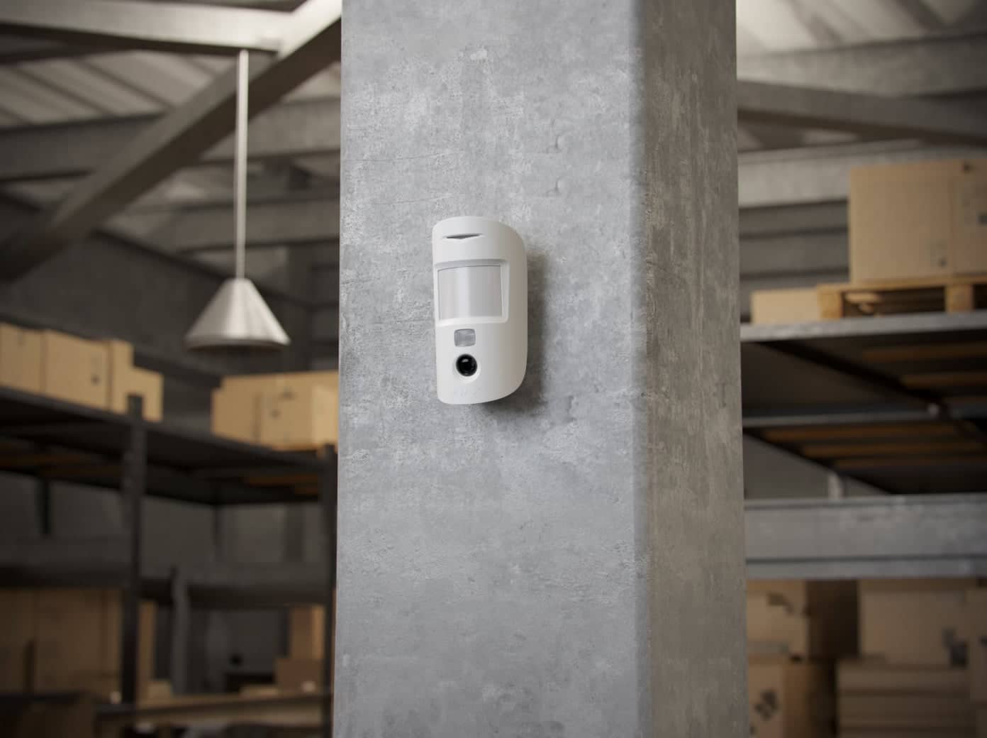 intruder alarm install sensor fitted on post